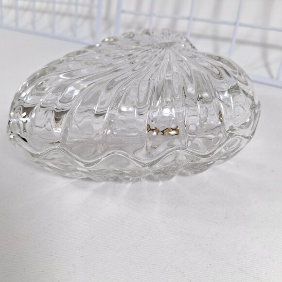 New Kristal Zajecar Vtg 24% Lead Crystal 2 Hearts Together Box W Lid Trinket Box - Picture 3 of 11